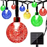 LightsEtc Solar String Lights 15.7FT 20 LED Multi Color Crystal Ball Light Indoor and Outdoor