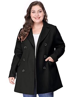 women's plus size peacoat with hood