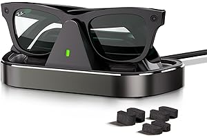 CoBak Charging Station for Meta Ray-Ban Glasses (Gen 1 2), Compatible with Wayfarer, Skyler, Headliner & Oakley Meta HSTN/Van
