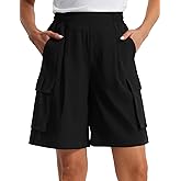 Libin Women's Hiking Cargo Shorts Wide Leg Bermuda Shorts Knee Length Lightweight Quick Dry Casual Short for Summer Travel
