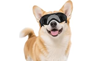 Billionchains Dog Goggles Dog Sunglasses for Medium Breed UV Protection Windproof with Adjustable Head Straps Chin Straps for