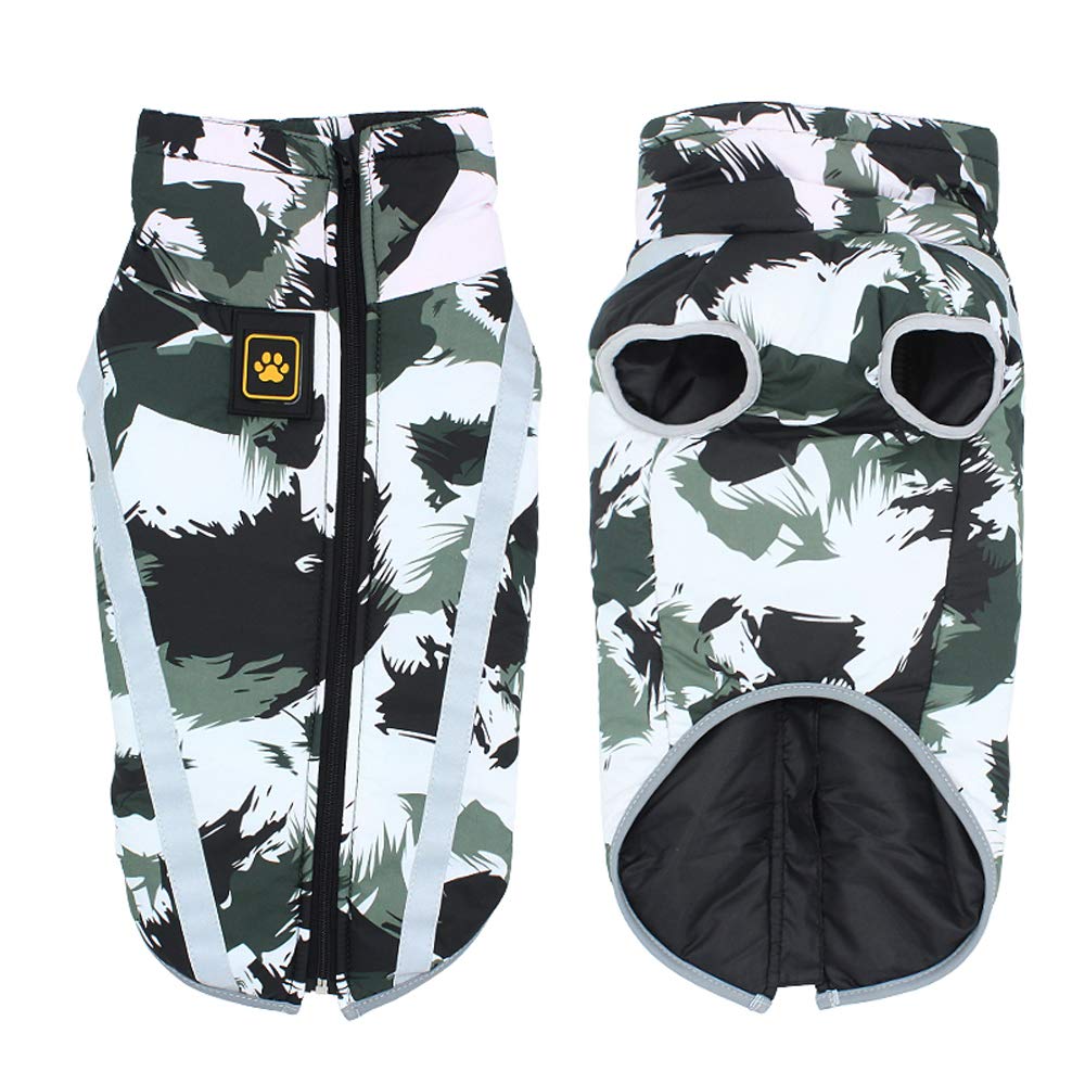 Idepet Pet Cat Dog Coat, Warm Dog Jumpers Winter Small Medium Big Dog Jackets Vest Windproof Snowsuit Dog Clothes Outfit With Harness Hole