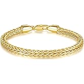 MELELIFE 14k Gold Bracelets for Women and Men Non Tarnish Foxtail Chain Bracelet for Women Lobster Clasp Gold Jewelry Stackable Bracelets Excellent Presents 6.5in-9in