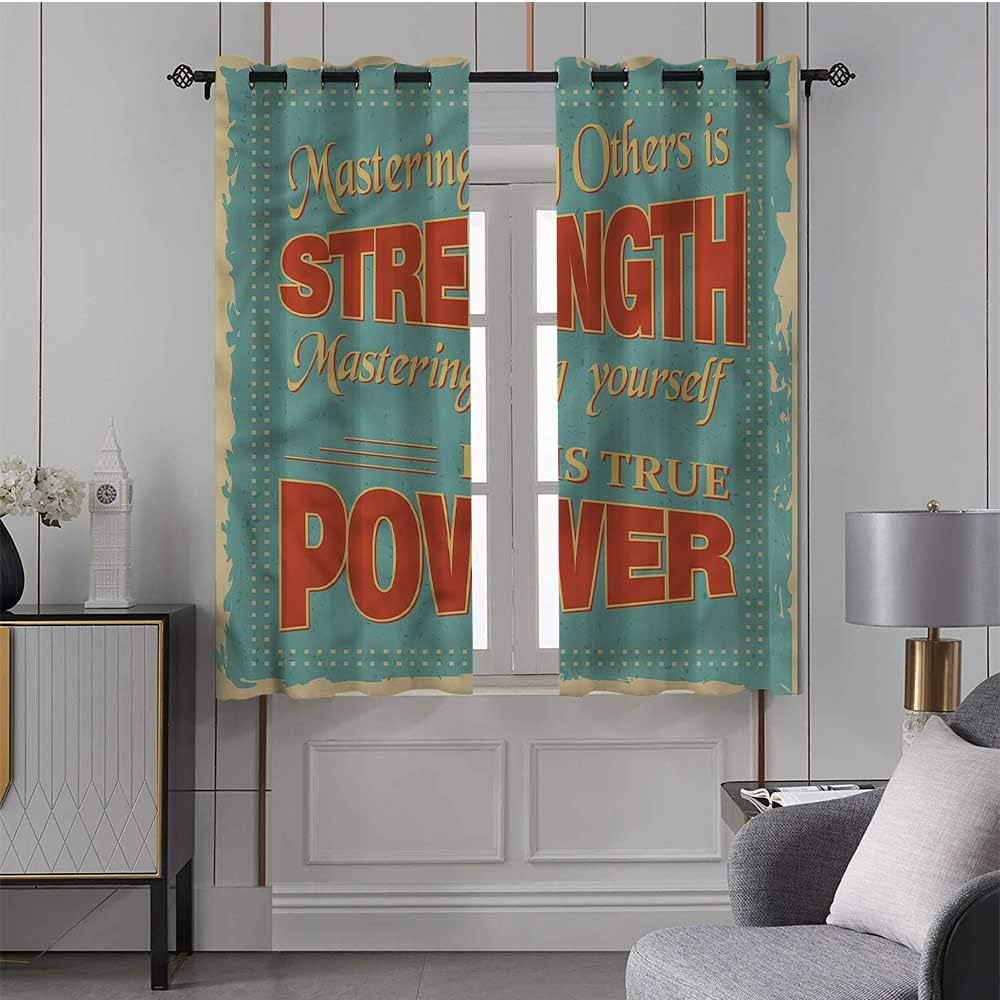 DayDayFun Curtains Quotes,Print Thermal Insulated Energy