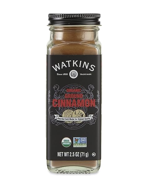 WATKINS GOURMET ORGANIC SPICE JAR, GROUND CINNAMON, 2.5 OUNCE