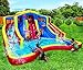 BANZAI Adventure Club Water Park Spring / Summer Inflatable 2-Lane Air Dual Water Slide + Splash Pool (Includes Motor Blower)