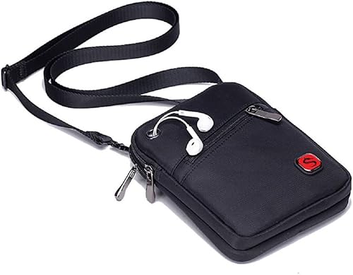 Amazon Co Jp Ahj ショルダー バッグ メンズ サコッシュ 2 Way ウエスト バッグ スリム 軽い 財布 スマホ らくらく 収納 斜めがけ メッセンジャー バッグ シューズ バッグ