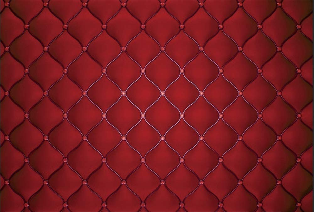 YongFoto 3x2m Photography Backdrop Tufted Fabric Red Velvet Bed Headboard Soft Textured Bedside Photo Background for Baby Kids Couples Personal Portrait Photoshoot Studio Props Thin Vinyl