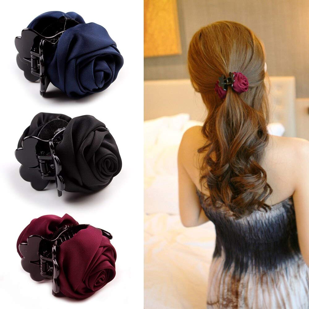 Buy Generic 1 Pc Fashion Brand Hair Clip Rose Flower Hair Claws