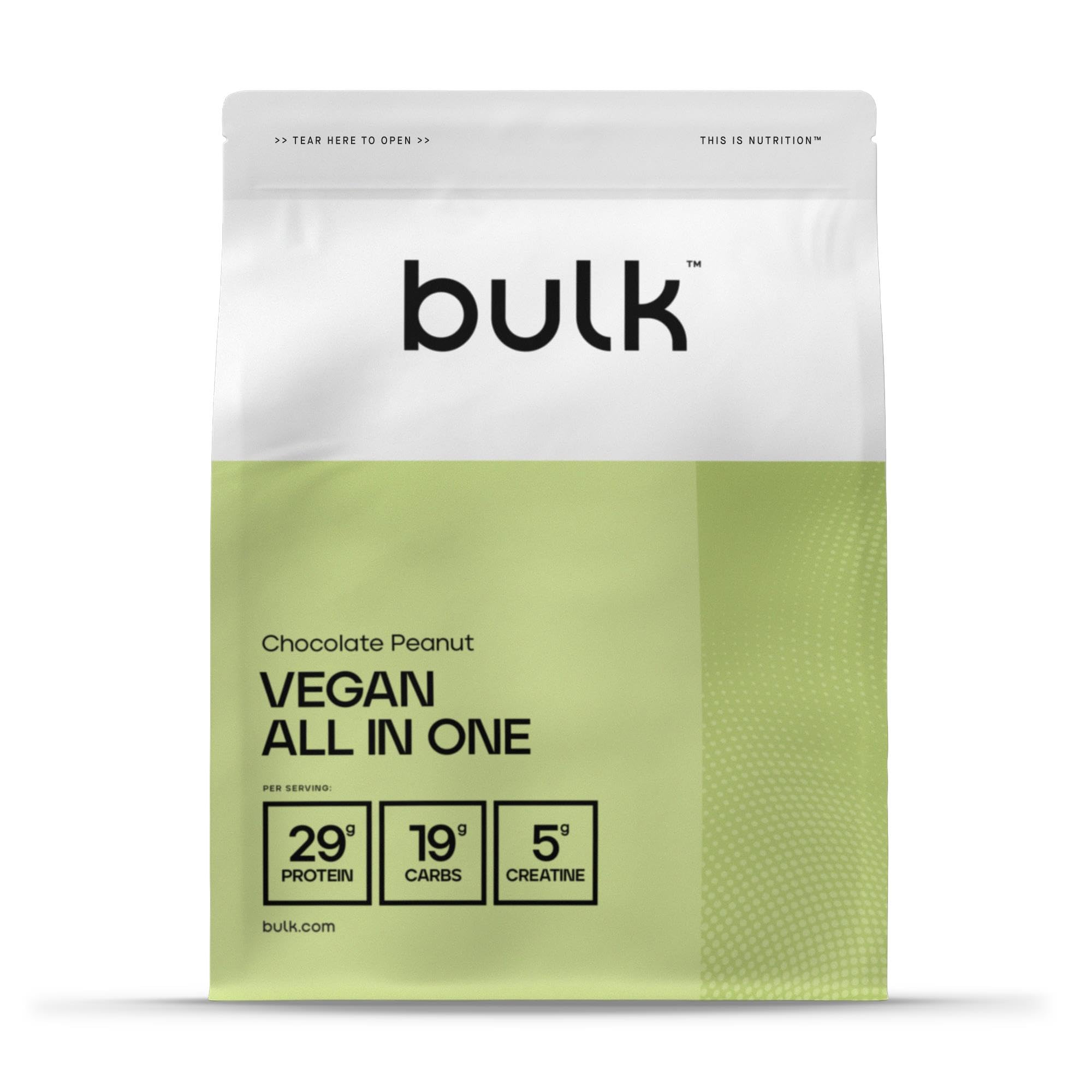 Bulk Vegan All in One Protein Powder, Chocolate Peanut, 2.5 kg
