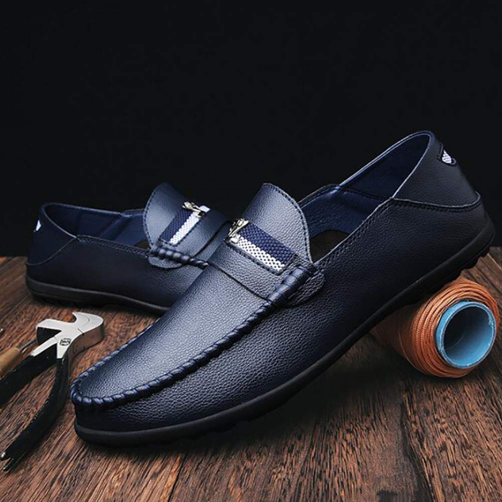 Mens Comfort Loafers Leather Spring//Fall Comfort Loafers /& Slip-Ons Walking Shoes Wearable Black//Blue//White