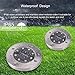 Solar Ground Lights - 8 LED Solar Garden Lights Outdoor Waterproof Sidewalk Disk Lights Solar Powered Landscape Lighting for Lawn Patio Pathway Yard Deck Walkway Flood Lights (8 Packs Warm White)