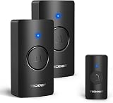 TECKNET Wireless Doorbell IP65 Waterproof Battery Powered 1300ft 60 Melodies