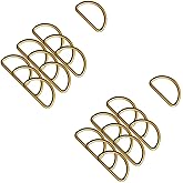 ZoloAJay 20pcs 3/4"(20mm) D Rings Welded Strong Metal Bronze Semi-Circular D Ring for Pet Collars Hardware Bags Ring Buckle Strap Hand DIY Sewing Accessories