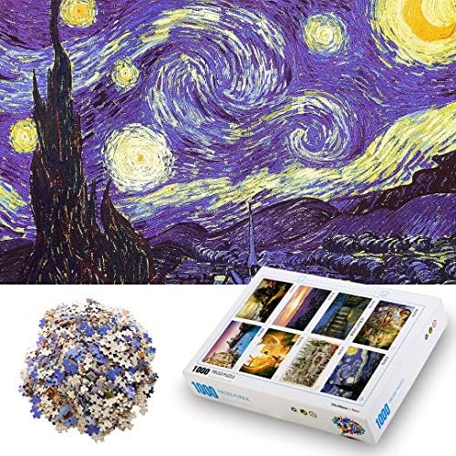 1000 Pieces Wooden Jigsaw Puzzle Oil Paiting The Starry Night by Van Gogh Artwork