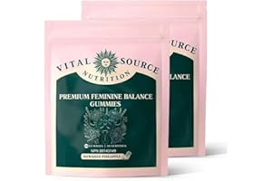 Vital Source Nutrition 2 Pack Premium Feminine Balance Gummies, Vegan Supplement for Women’s Health, Hawaiian Pineapple Flavo