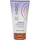 St. Moriz Advanced Firming Gradual Self Tanner – Hydrating Tan Moisturizer with Caffeine for Firmer, Smoother Skin – Natural Gradual Glow in 1–3 Uses – Vegan, 150ml