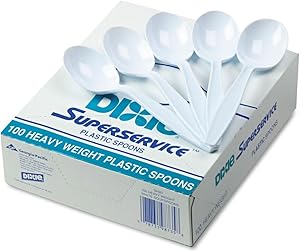 Dixie Heavyweight Plastic Spoons White, 100 ct by Dixie