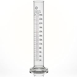 Premium Lab Glass Graduated Cylinder 250 ml Class A