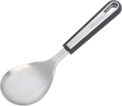 Wiltshire Aspire Rice Spoon Stainless Steel Anti Slip Soft Touch Grey Silver