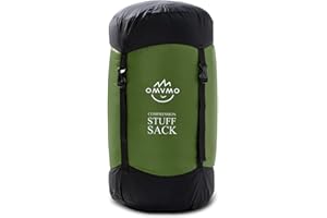 OMVMO Compression Sack, 12L/19L/32L/46L/53L Water-Resistant Sleeping Bag Stuff Sack,Anti-Tear Ultra Light 400T 20D Nylon Storage Bag,Space Saving Gear for Camping Hiking Travel 1Pcs