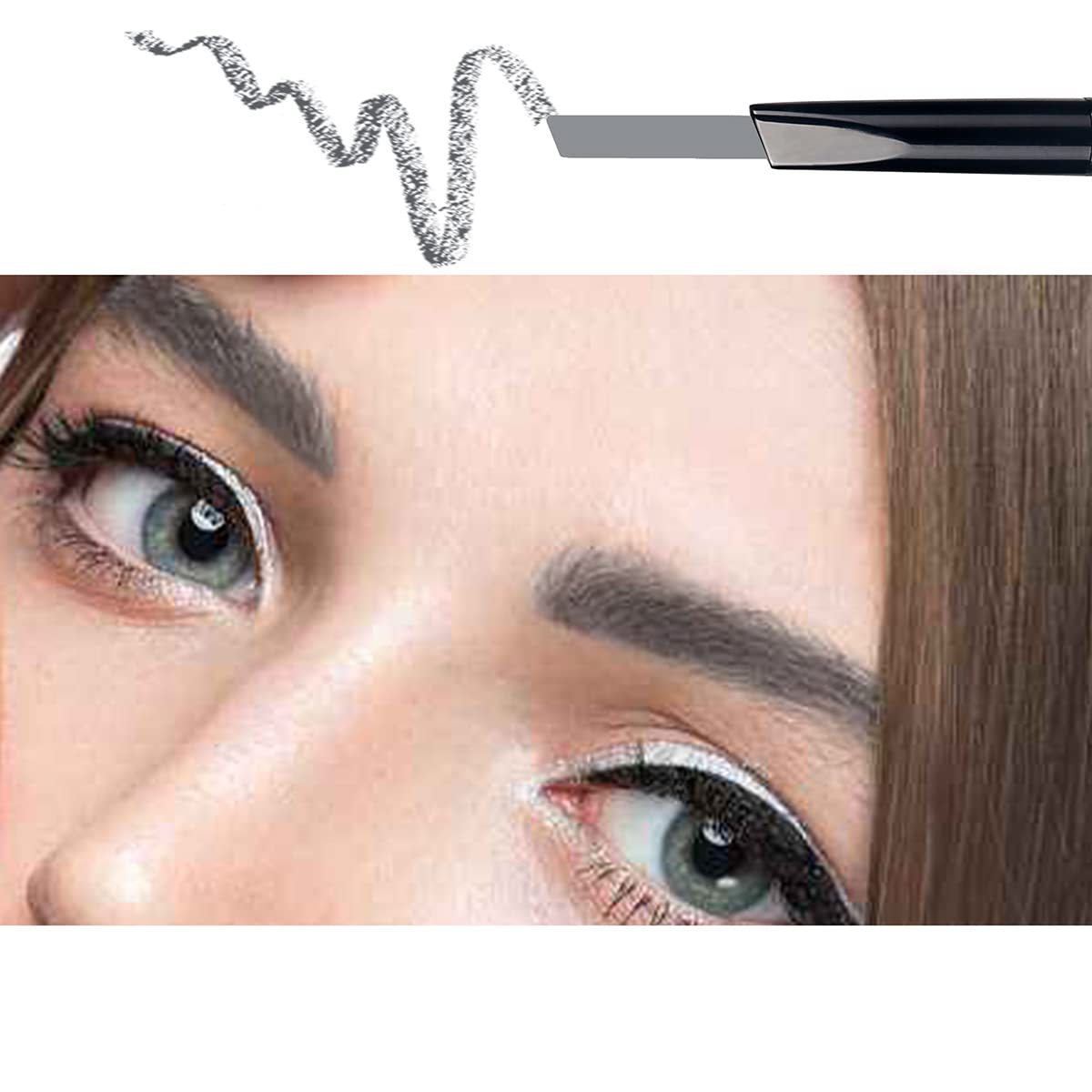 ANIFER Eyebrow Pencil Gray Waterproof Smooth Natural Cruelty Free (Gray #5)