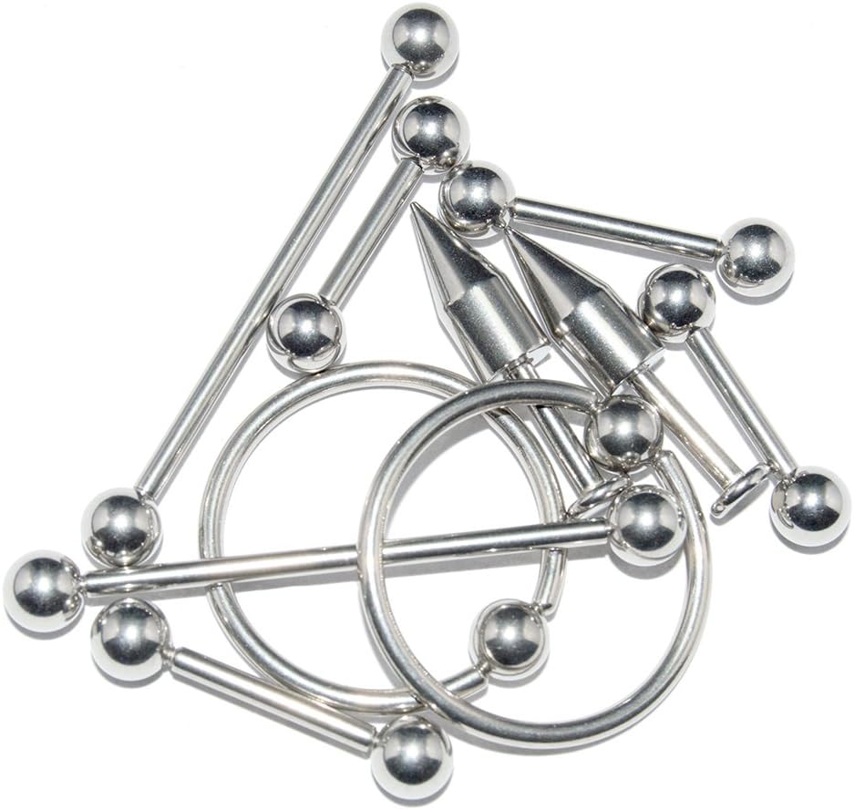 BodyJewelryOnlineAdult Wholesale Body Piercing Jewelry 12G Surgical Steel 12pc.