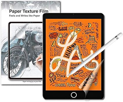 Amazon Com Paper Texture Screen Protector For 19 Ipad Mini 4 5 7 9 Inch Paper Screen Sketch Anti Glare Matte Made In Japan Apple Pencil Compatible Scratch Resistant Pet 1 Pack
