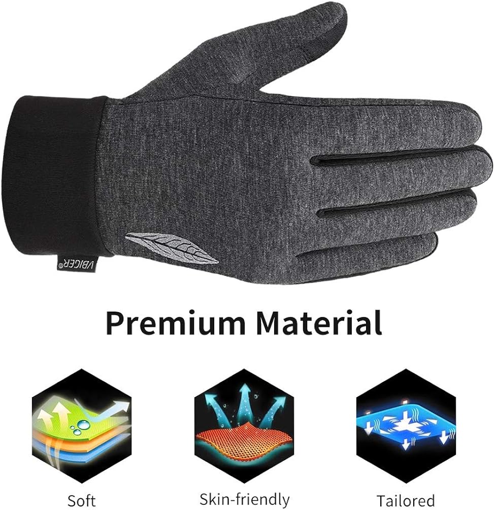 Kids Winter Gloves Boys Girls Anti-Slip Sports Cycling Gloves with Touch Screen: Clothing