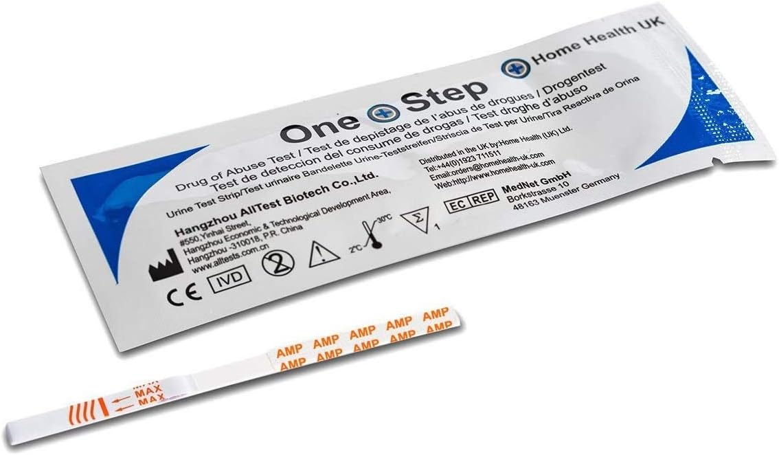 5 x Amphetamines (Speed) Test Urine Drug Testing Kits Strips One Step, 5 Tests