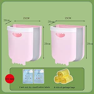 DBWIN Bote de Basura Plegable para Puerta de gabinete de Inodoro de