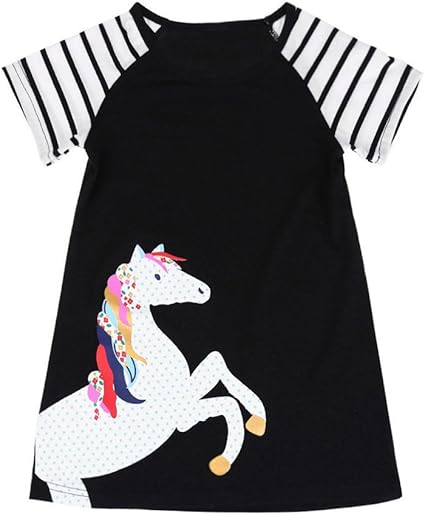 Amazon Co Jp Racazing ワンピース 女の子 長袖 子供服女の子 レインボー 馬 ワンピース 女の子 ストライプ スカート 子供服 可愛い キッズ服 子供服 結婚式 発表会 七五三 入学式 卒業式 韓国風 並行輸入品 12ヶ月 8歳 半袖140 ベビー マタニティ