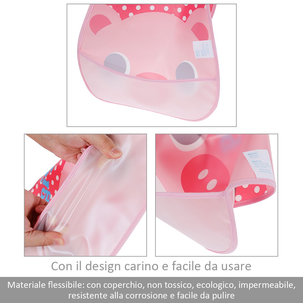 Lictin Bavaglini Impermeabili Set 8 Uni EVA per bambini da 6 Lictin Bavaglini Impermeabili Set 8 Uni EVA per bambini da 6 mesi a 4 anni M Amazon Prima infanzia