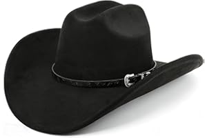 Melesh Big Cowboy Hat for Women Men Wide Brim Cowgirls Beach Cattleman Western Cowboys Hat