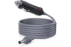 GOLURED Starlink Mini Car Adapter, 10FT Starlink Mini Car Charger DC Power Cable, 12V-24V Cigarette Lighter Adapter for Starlink Accessories, Waterproof 18AWG Car Power Supply for Trucks, Buses, Ships