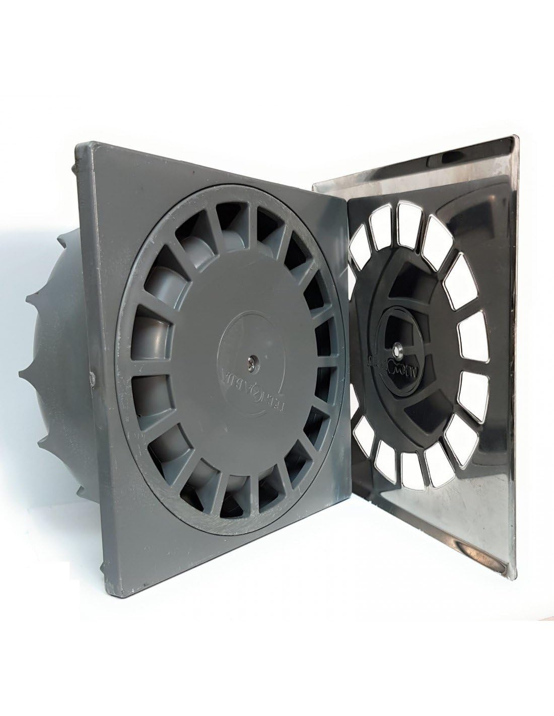 Hidrotecnoagua Floor Drains – Vertical Drain T-88i 20 x 20 Diameter 110-90 Stainless Steel