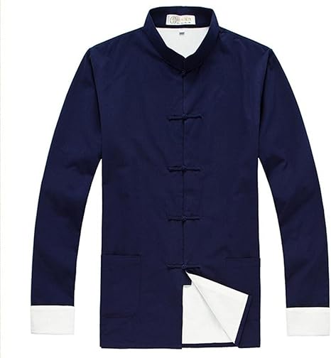 Amazon Co Jp 男性用 チャイナ服 功夫服 シャツ 豪華版 L ネイビー ホビー