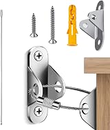 SUHAI 6 Packs Furniture Straps Metal Wall Anchor Anti-Tip Kit view 1