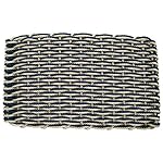 ColorWave Nautical Rope Doormat, Handwoven Dual Weave Reversible Welcome Mat (24 x 36, Navy Blue and Champagne)