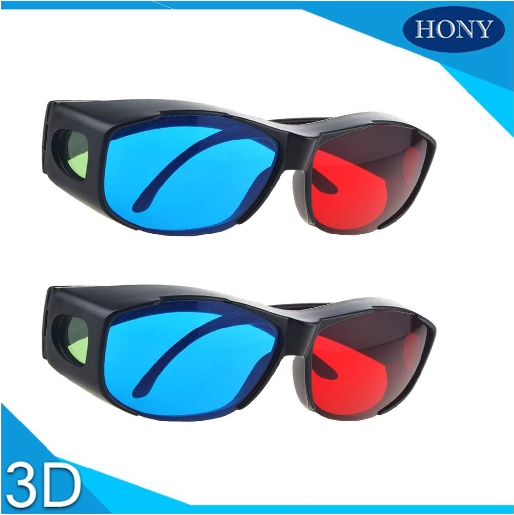 Buy Hony 2 Pieces Nv Red And Blue 3d Glasses Anaglyph For 3 D Movies For Laptops And Mobiles Game Dvd Green Frame Online At Low Prices In India Amazon In
