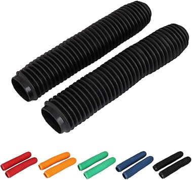 Universal Motorcycle Front Fork Cover Protector Boot Shock Guard Warp Rubber