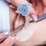 SZCXDKJ 100 Pcs Blue Disposable Glue Ring Cups Eyelash Extension Makeup Holder view 6