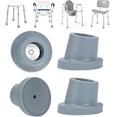 supregear Replacement Feet for Shower Chair Bath Seat, 1-1/8" I.D. Slope Rubber Feet Pad for Shower Stools Transfer Bench Non-Slip Extreme Grip Tub Transfer Benches Suction Cup Feet, 4PK