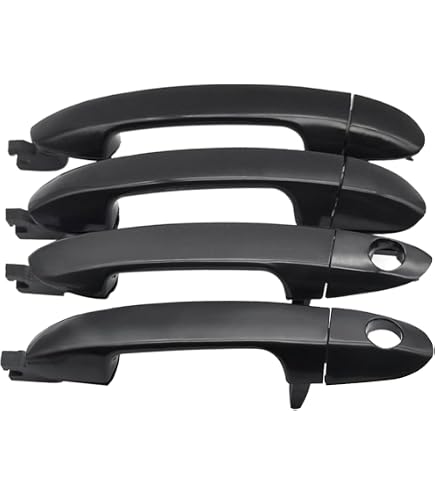 Buitendeurhendel Voor Kia Picanto 2011-2016 – Zwart Of Chroom, Set Voorzijde Rechts, OEM 82651-1Y000, 82661-1Y000, ABS-kunststof