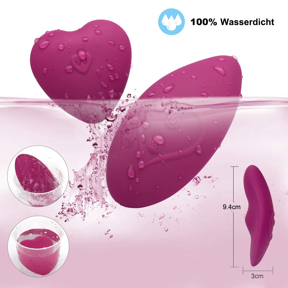 Auflegevibrator für sie Klitoris mit Fernbedienung, Tragbarer Klitorisstimulator Vibrator Invisible Klitoris Massagegerät für Frauen, Paare, 100% Wasserdichter, Leise (Violett)