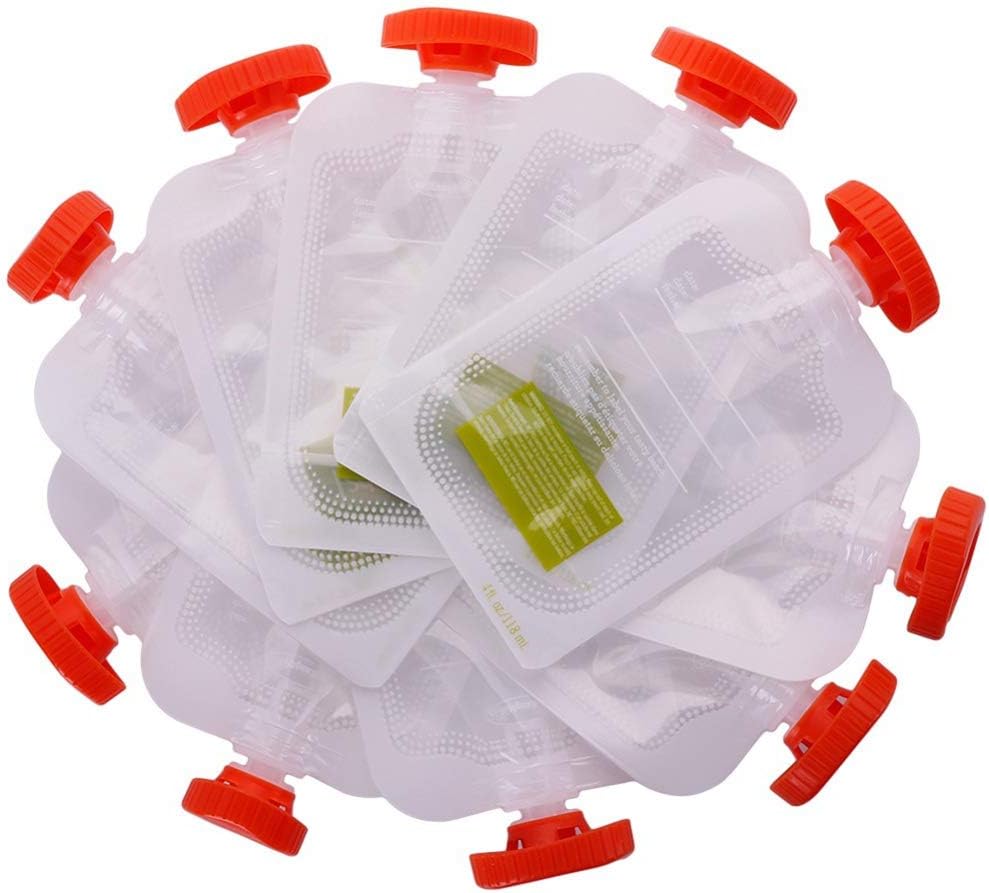 XIYAO 10pcs Food Pouches Feeding Freezer Storage for Homemade and Organic Baby Food