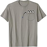 Funny Penguin Pocket Cute Diving Penguin Tee Animal Lover T-Shirt