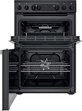 Hotpoint 60cm Double Oven Electric Cooker Black view 2