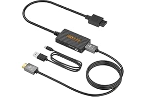 RuntoGOL N64 Gamecube to HDMI Adapter, HDMI Converter for Nintendo Gamecube/Nintendo 64/SNES/SFC Console with Link Cable and USB Cable Accessories
