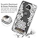Moto Z2 Force Case, SWODERS Flower Clear Design Shock Absorbing TPU + Hard PC Bumper Case for Motorola Moto Z2 Force Droid (2017) - White